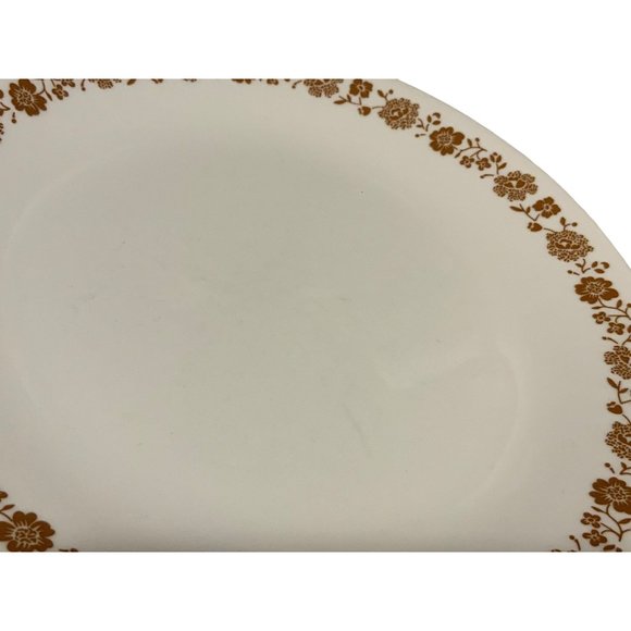 Corelle Brown Floral Dinner Plates Set of 3 - Picture 10 of 15